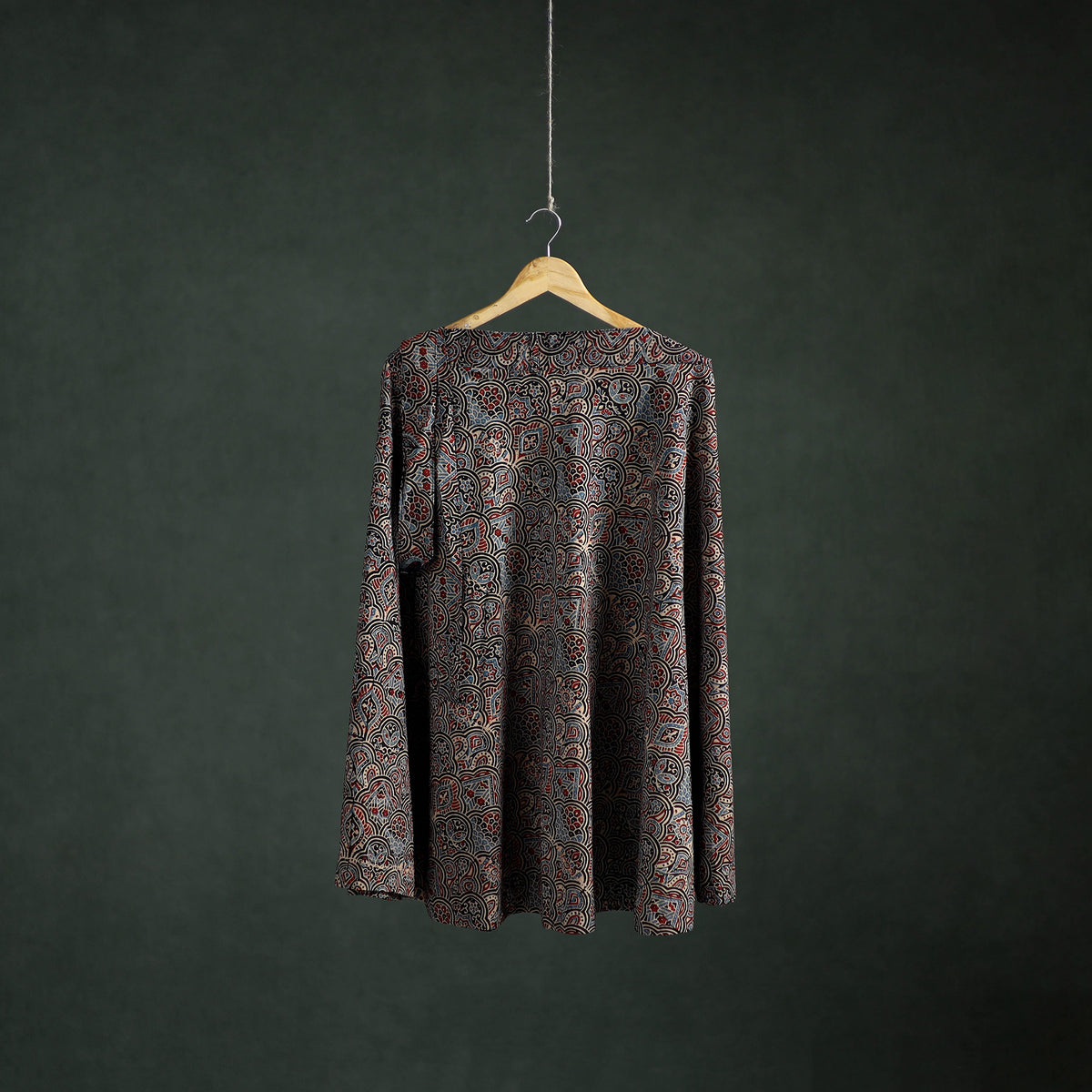 Ajrakh Hand Block Print Cotton Wrap Around Skirt 08