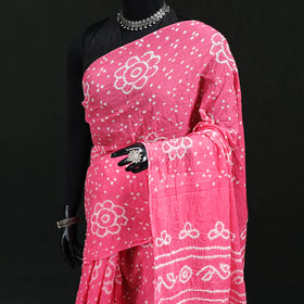 Kutch Bandhani Tie-Dye Cotton Saree 61