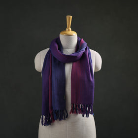 Multicolor - Double Shade Kumaun Handwoven Pure Merino Wool Stole 148