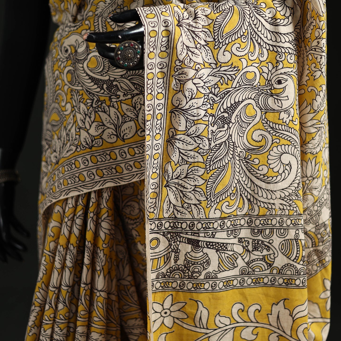 Kalamkari Printed Cotton Saree 11