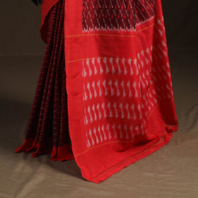Pochampally Ikat Weave Mercerised Cotton Saree 08