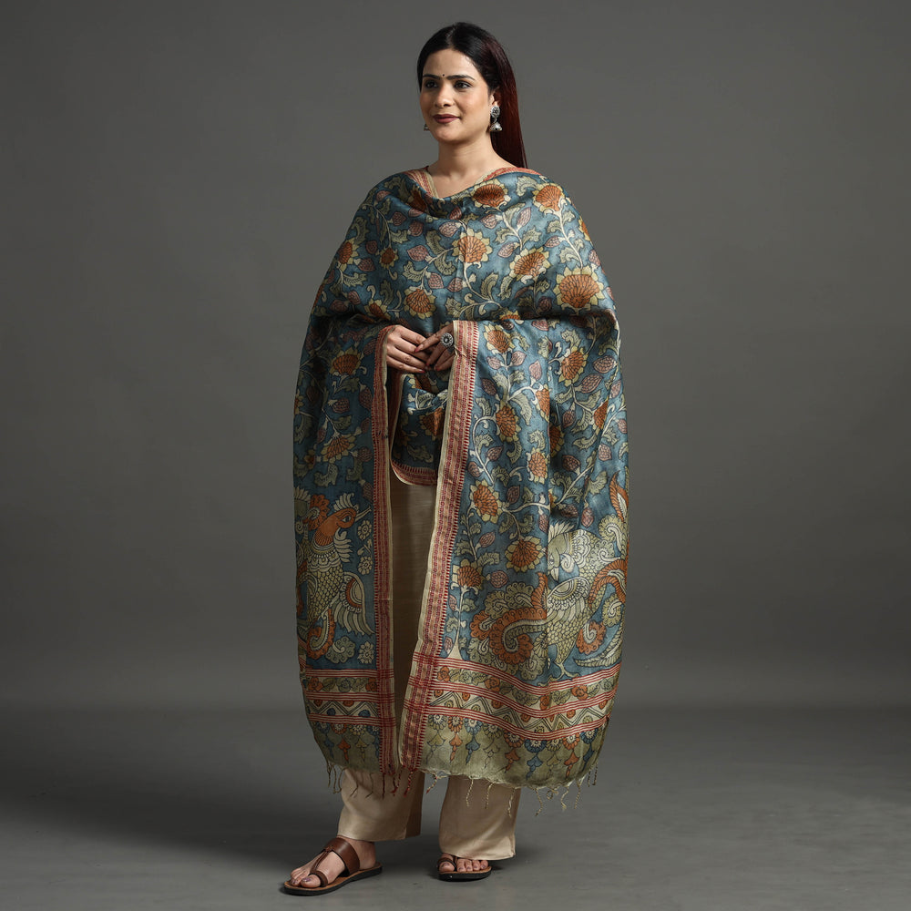 kalamkari silk dupatta