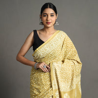 block printed saree