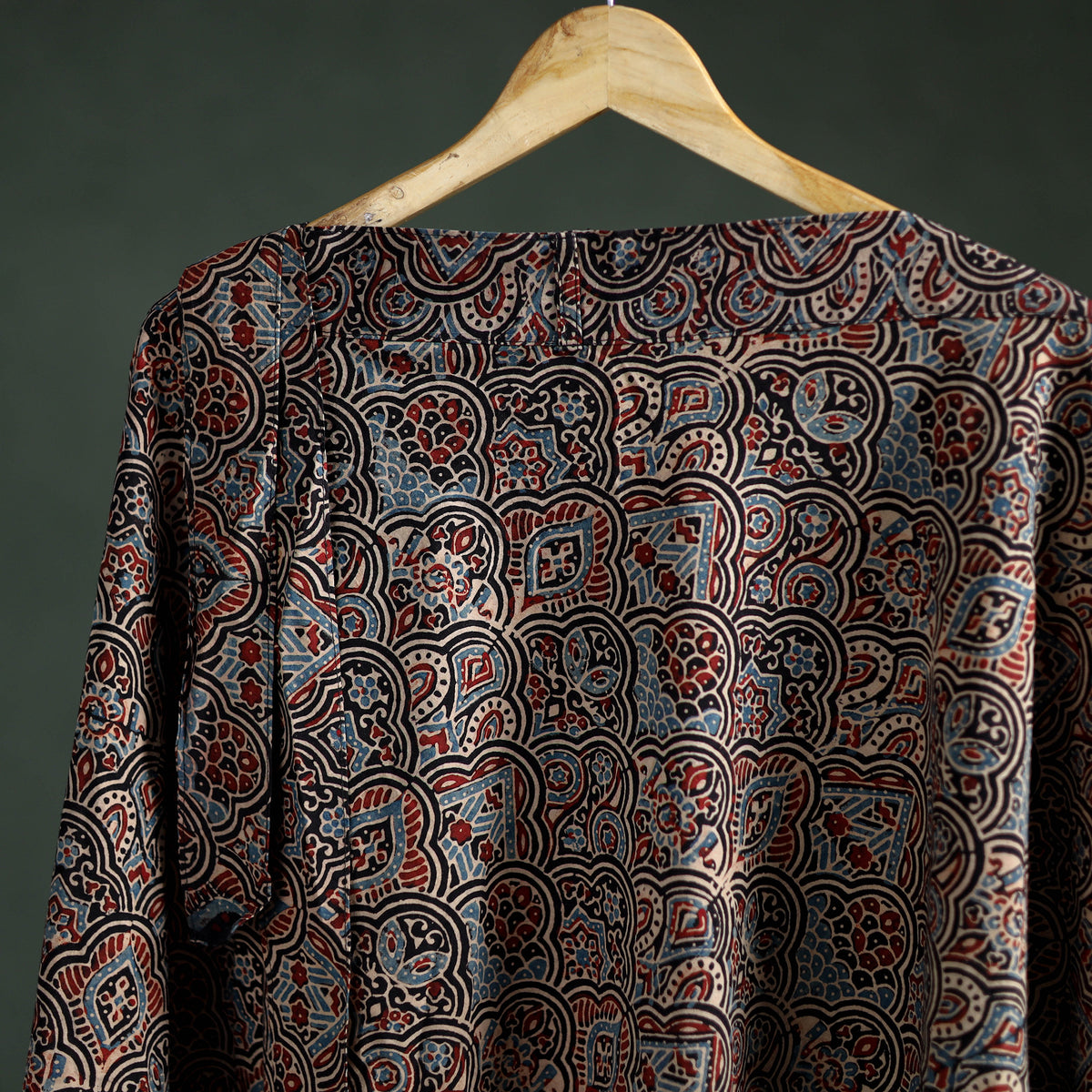 Ajrakh Hand Block Print Cotton Wrap Around Skirt 08