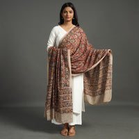 Red - Kalamkari Block printed Cotton Dupatta 16