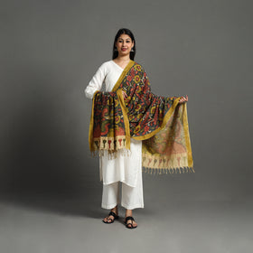 Grey - mangalagiri cotton handpainted pen work kalamkari