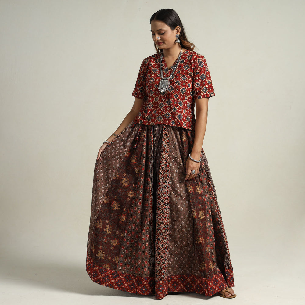 Ajrakh Patchwork Skirt 