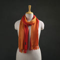 Orange - Double Shade Kumaun Handwoven Pure Merino Wool Stole 149