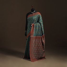 Pochampally Ikat Weave Mercerised Cotton Saree 09