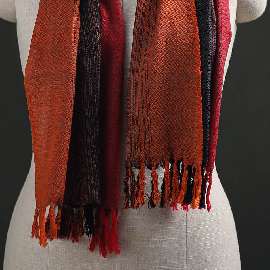 Multicolor - Double Shade Kumaun Handwoven Pure Merino Wool Stole 147