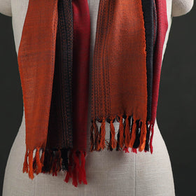 Multicolor - Double Shade Kumaun Handwoven Pure Merino Wool Stole 147