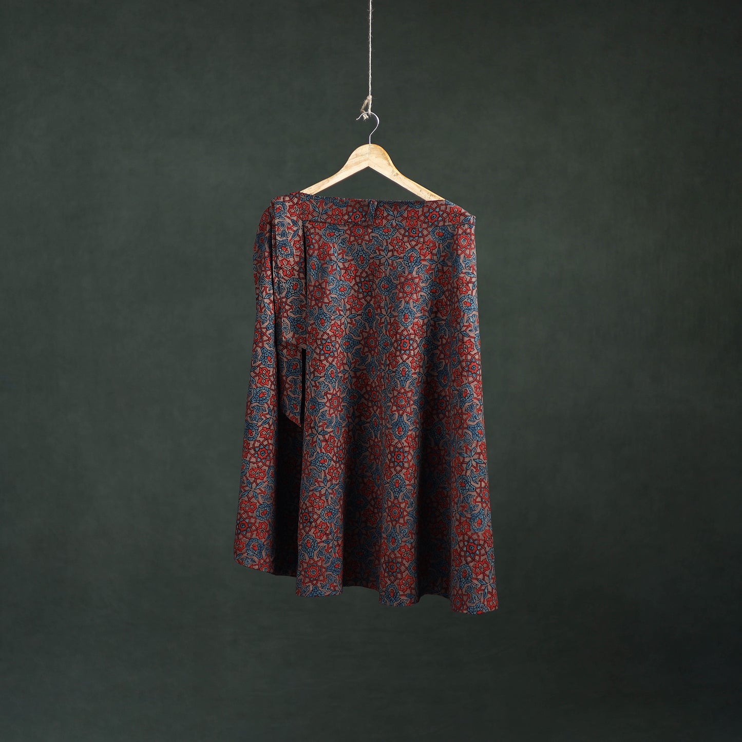 Ajrakh Hand Block Print Cotton Wrap Around Skirt 31
