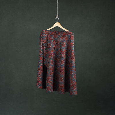 Ajrakh Hand Block Print Cotton Wrap Around Skirt 31