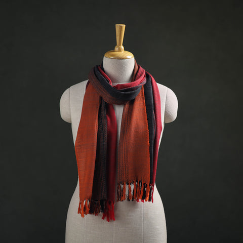 Multicolor - Double Shade Kumaun Handwoven Pure Merino Wool Stole 147