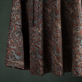 Ajrakh Hand Block Print Cotton Wrap Around Skirt 08