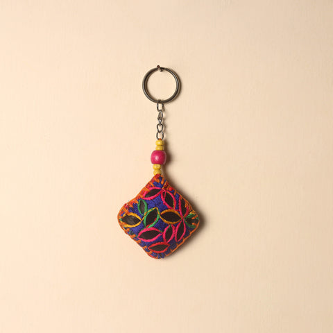 Handcrafted Phulkari Embroidered Keychain 23