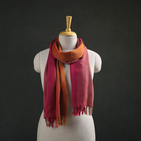 Multicolor - Double Shade Kumaun Handwoven Pure Merino Wool Stole 150