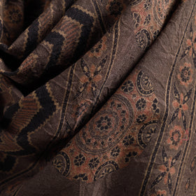 Ajrakh Hand Block Print Natural Dyed Handwoven Acrylic Wool Shawl 28