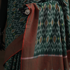 Pochampally Ikat Weave Mercerised Cotton Saree 09