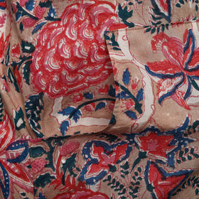 Pink Sanganeri Block Print Cotton Apron with Pocket