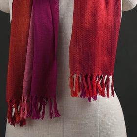 Multicolor - Double Shade Kumaun Handwoven Pure Merino Wool Stole 151