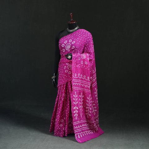 Kutch Bandhani Tie-Dye Cotton Saree 62