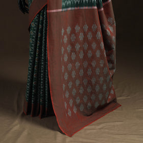 Pochampally Ikat Weave Mercerised Cotton Saree 09