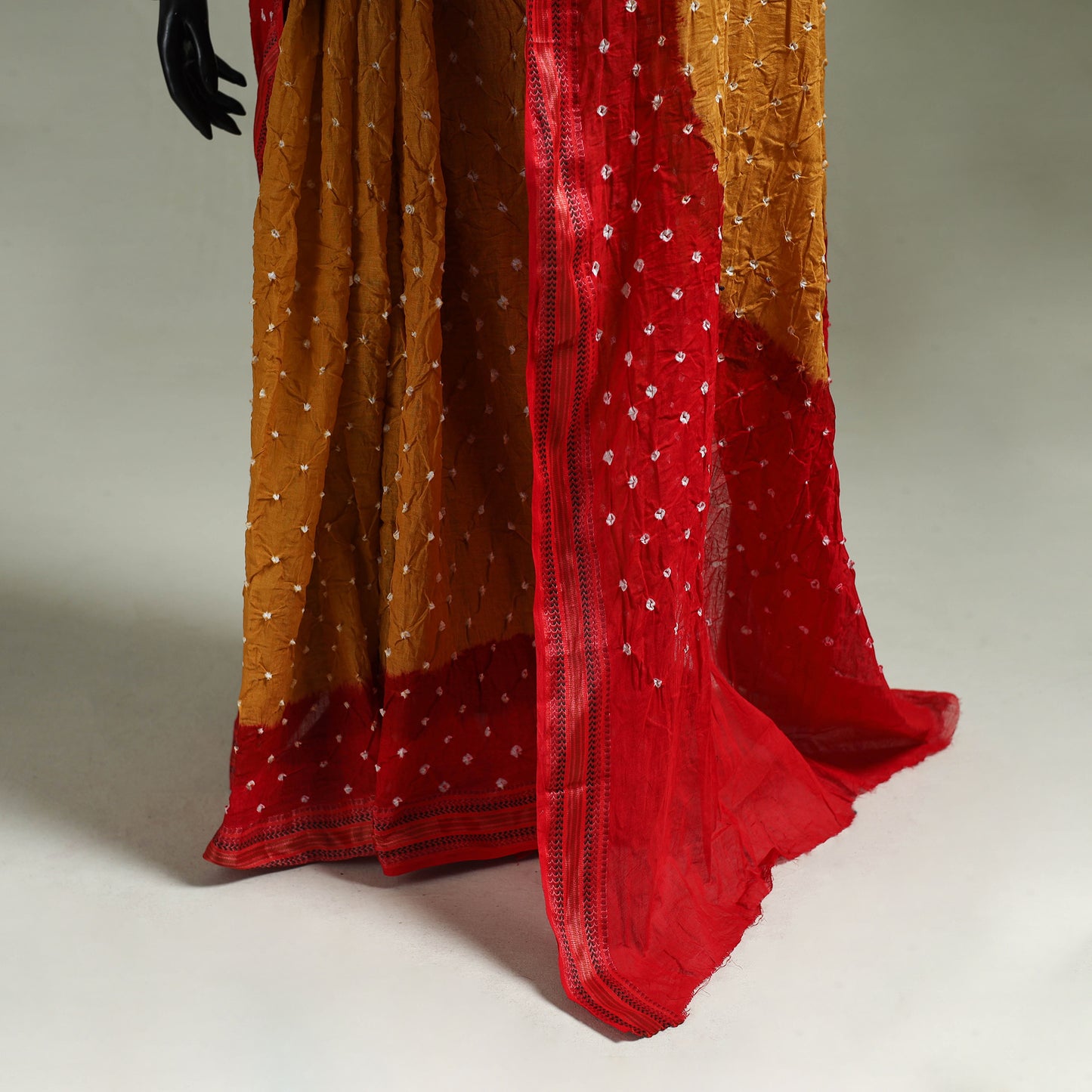 Kutch Tie-Dye Bandhani Cotton Saree with Blouse Piece 49