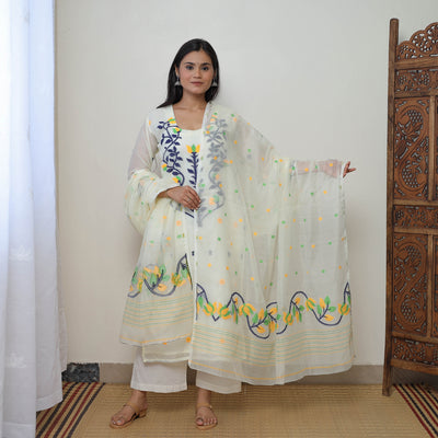 Jamdani Kurta with Dupatta Set