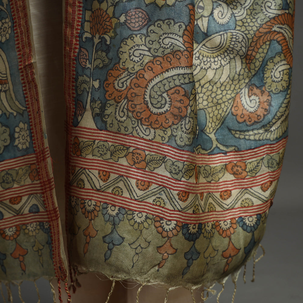 kalamkari silk dupatta