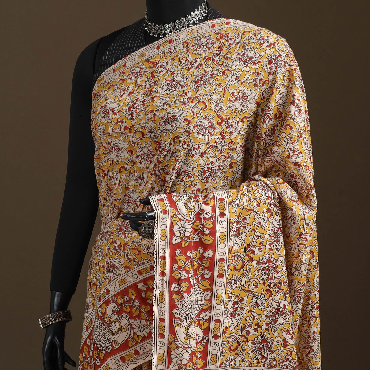 Kalamkari Printed Pure Cotton Saree 19