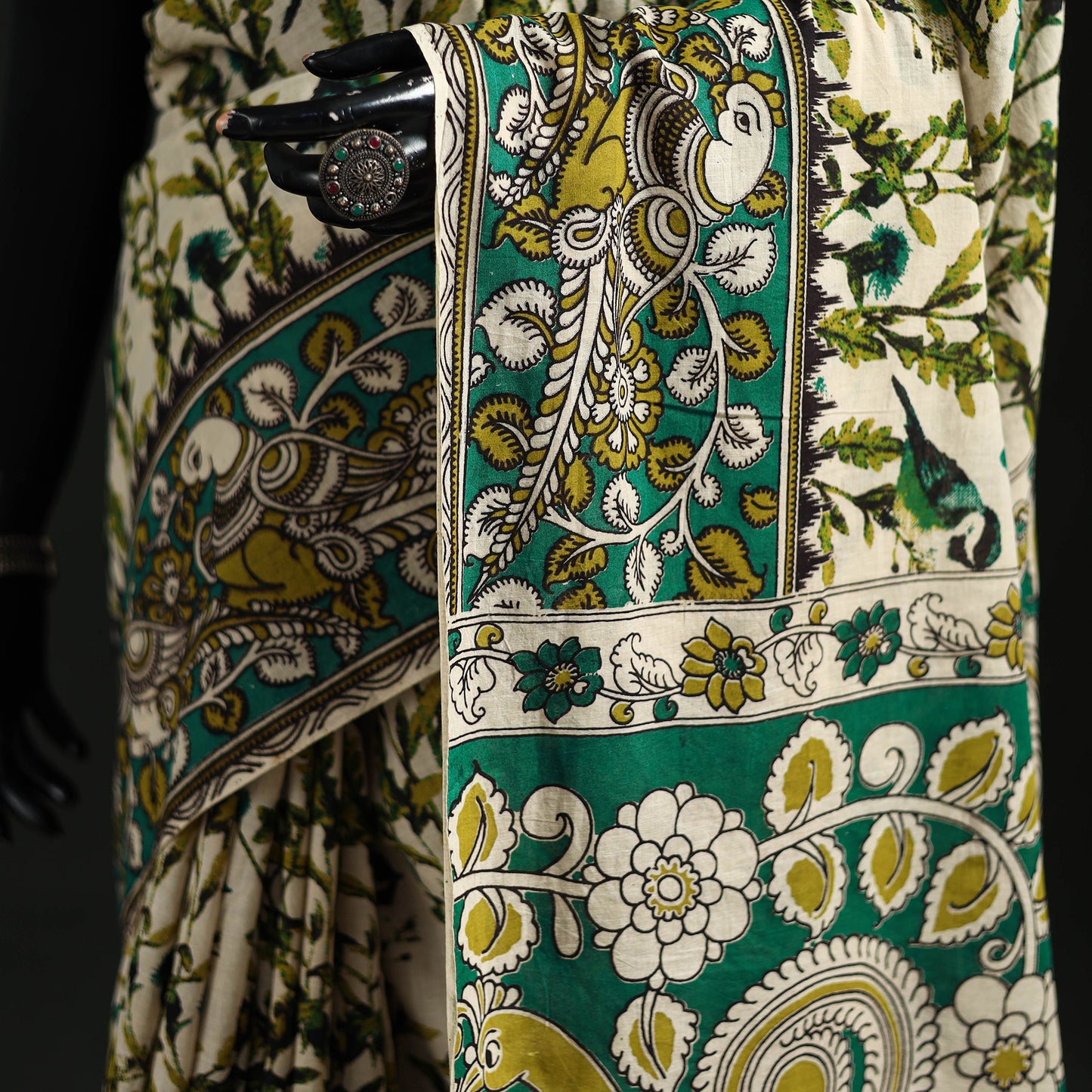 Kalamkari Printed Cotton Saree 12