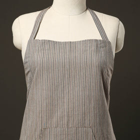 Grey - jhiri handloom cotton apron with pocket 11