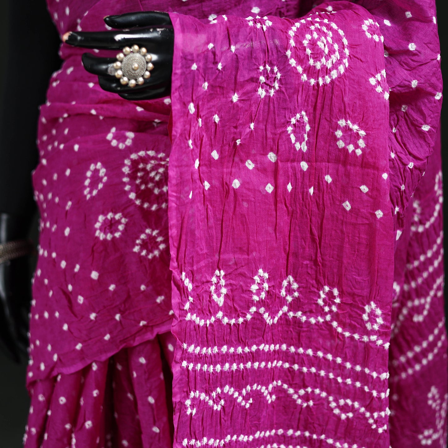 Kutch Bandhani Tie-Dye Cotton Saree 62