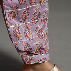 Buy Purple Gota Work Cotton Jaipur Afghani Salwar