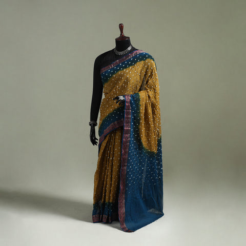 Kutch Tie-Dye Bandhani Cotton Saree with Blouse Piece 50