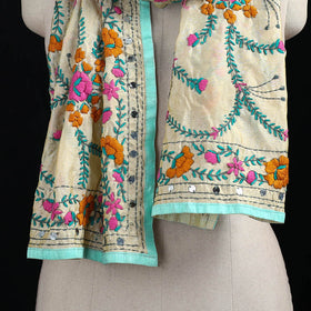 Ranihati Chanderi Silk Hand Embroidered Stole 03