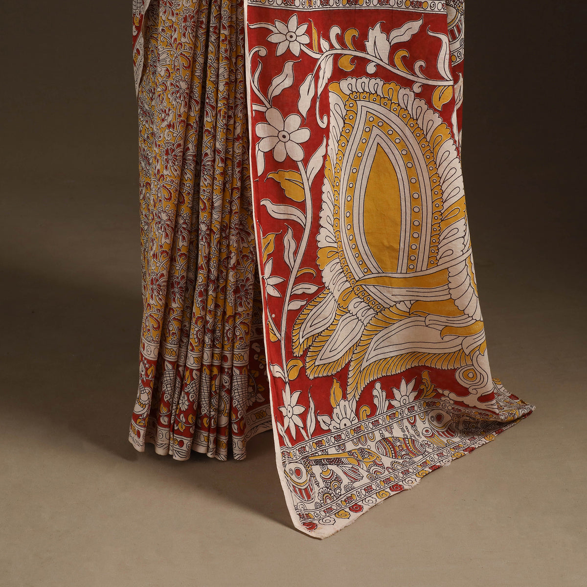 Kalamkari Printed Pure Cotton Saree 19