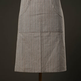 Grey - jhiri handloom cotton apron with pocket 11