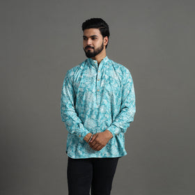 Buy Kantha Stitch Cotton Short Jaipur Kurta for Men