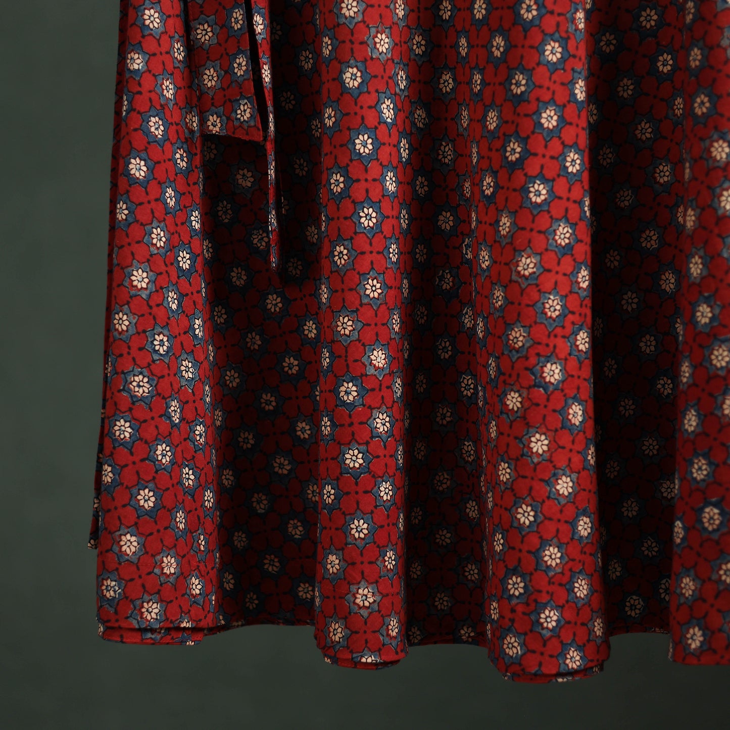 Ajrakh Hand Block Print Cotton Wrap Around Skirt 32