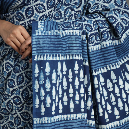 block printed saree