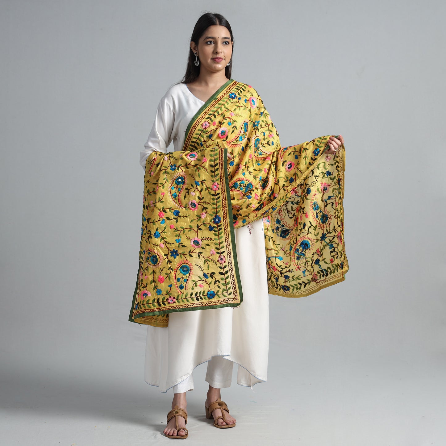 Phulkari Embroidered Dupatta