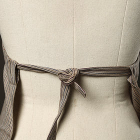 Grey - jhiri handloom cotton apron with pocket 11