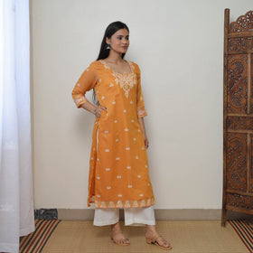  Bengal Jamdani Silk Cotton Kurta with Dupatta Set 01 