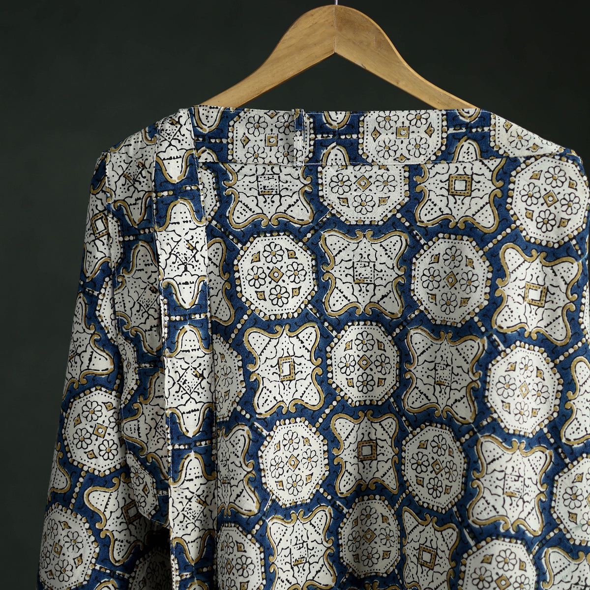 Ajrakh Hand Block Print Cotton Wrap Around Skirt 11