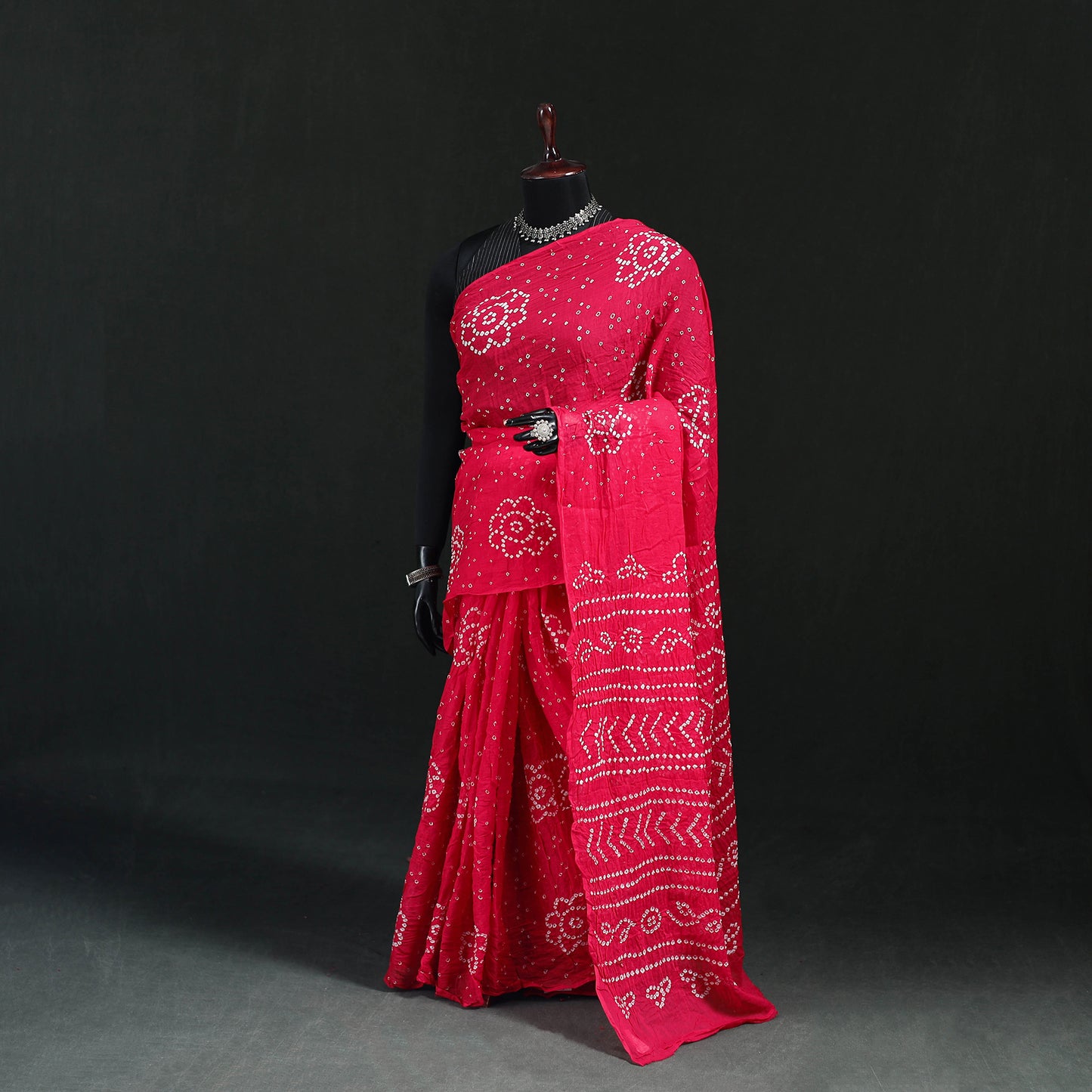 Kutch Bandhani Tie-Dye Cotton Saree 63