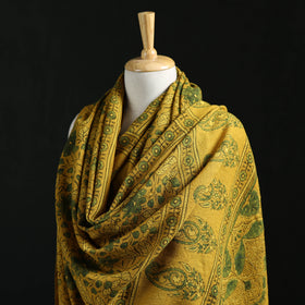 Ajrakh Hand Block Print Natural Dyed Handwoven Acrylic Wool Shawl 30