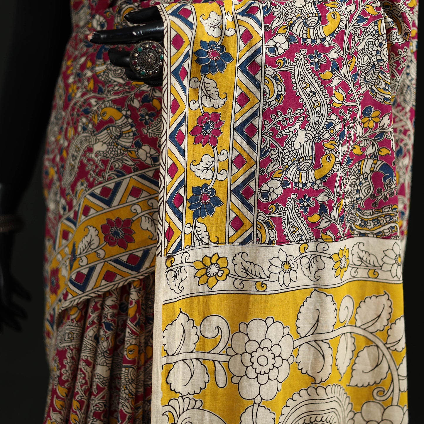 Kalamkari Printed Cotton Saree 13