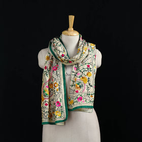 Ranihati Chanderi Silk Hand Embroidered Stole 06